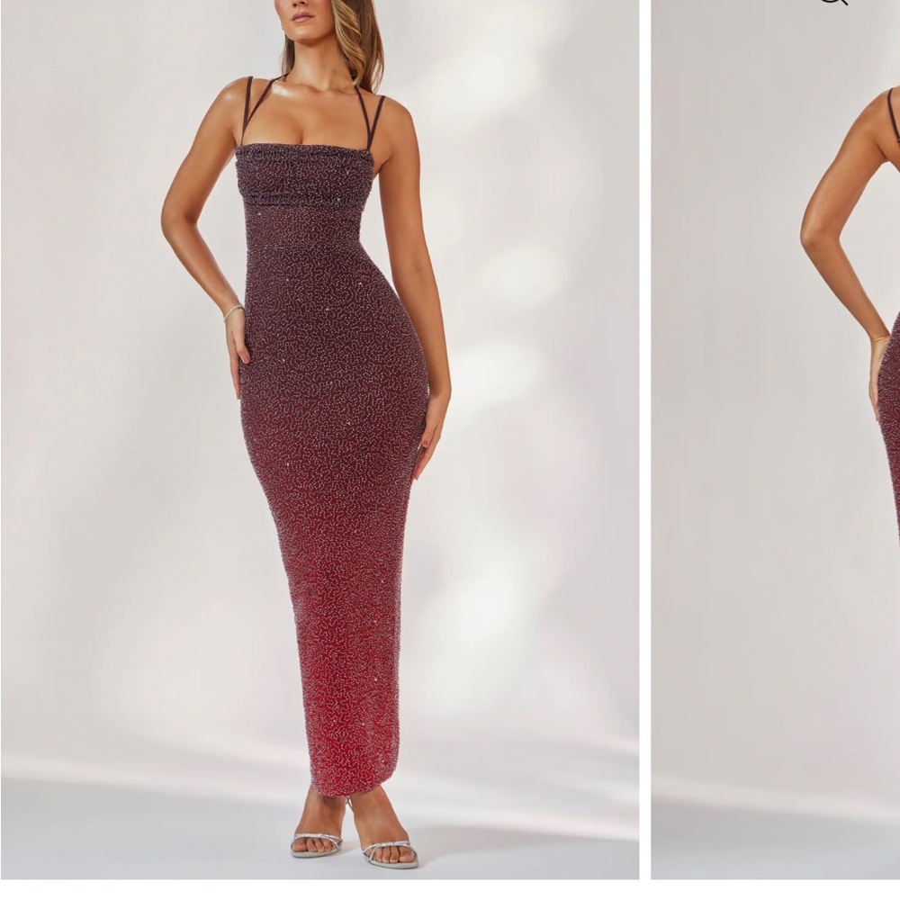 Monte Carlo Ombre Beaded Maxi Dress